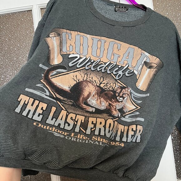 Made in Canada Vintage Sweatshirt 90's Cougar - Picture 2 of 7